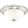 Westinghouse Lighting 6304800 Harwell Two-Light Indoor Flush Mount, Amber Bronze Finish with Frosted Glass Rubbed(Brushed Nickel)