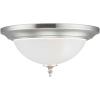Westinghouse Lighting 6304800 Harwell Two-Light Indoor Flush Mount, Amber Bronze Finish with Frosted Glass Rubbed(Brushed Nickel)