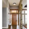Westinghouse Lighting 6324100 Meadowbrook Two-Light Indoor Flush-Mount Ceiling Fixture, Matte Black Finish with Frosted Glass(Matte Black)