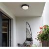 Westinghouse Lighting 6324100 Meadowbrook Two-Light Indoor Flush-Mount Ceiling Fixture, Matte Black Finish with Frosted Glass(Oil-Rubbed Bronze)