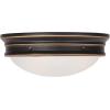 Westinghouse Lighting 6324100 Meadowbrook Two-Light Indoor Flush-Mount Ceiling Fixture, Matte Black Finish with Frosted Glass(Oil-Rubbed Bronze)