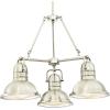 Westinghouse Lighting 6333900 Boswell Three-Light Indoor Chandelier, Brushed Nickel Finish with Prismatic Lens(Brushed Nickel)