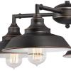 Westinghouse Lighting 6345000 Iron Hill Four-Light, Oil Rubbed Bronze Finish with Highlights Indoor Chandelier/Semi-Flush Ceiling Fixture, 4(Oil Rubbed Bronze with Highlights and White Interior)