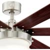 Westinghouse Lighting 7205100 Alloy II, Modern LED Ceiling Fan with Light, 52-inch, Brushed Nickel Opal Frosted Glass(Brushed Nickel)