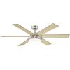 Westinghouse Lighting 7205100 Alloy II, Modern LED Ceiling Fan with Light, 52-inch, Brushed Nickel Opal Frosted Glass(Brushed Nickel)