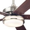 Westinghouse Lighting 7209100 Transitional Castle LED 52 inch Brushed Nickel Indoor Ceiling Fan, LED Light Kit with Opal Frosted Glass(With LED Bulbs)