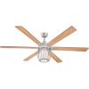 Westinghouse Lighting 7225000 WILLA Ceiling Fan with Light and Remote Control, 60 Inch, Brushed Nickel