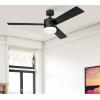 Westinghouse Lighting 74006A00 Modern Alta Vista Works with Alexa Smart WiFi Ceiling Fan with LED Light, Remote Control 52 Inch Matte Black Finish, Opal Frosted Glass, A Certified for Humans Device(Matte Black)