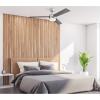 Westinghouse Lighting 74006A00 Modern Alta Vista Works with Alexa Smart WiFi Ceiling Fan with LED Light, Remote Control 52 Inch Matte Black Finish, Opal Frosted Glass, A Certified for Humans Device(Brushed Nickel)