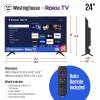 Westinghouse Roku TV – 32 Inch Smart TV, HD Television with Wi-Fi Connectivity and Mobile App, Flat Screen, Bluetooth, Compatible with Apple AirPlay, Alexa and Google Assistant(24 Inch)