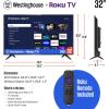 Westinghouse Roku TV – 32 Inch Smart TV, HD Television with Wi-Fi Connectivity and Mobile App, Flat Screen, Bluetooth, Compatible with Apple AirPlay, Alexa and Google Assistant(32 Inch)