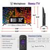 Westinghouse Roku TV – 40 Inch Smart TV, FHD QLED Television w/Dolby Digital+, Wi-Fi & Mobile App Connectivity, Flat Screen, Bluetooth, Compatible w/Apple AirPlay, Alexa, & Google Assistant(32 Inch – HD QLED)