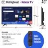 Westinghouse Roku TV – 42 Inch Smart TV, 1080P FHD Television with Wi-Fi Connectivity and Mobile App, Flat Screen, Bluetooth, Compatible with Apple AirPlay, Alexa and Google Assistant(40 Inch)