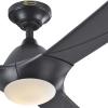 Westinghouse Techno II 72-Inch Indoor DC Motor Ceiling Fan with Dimmable LED Light Kit, Black(Black)