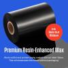 Westinghouse Thermal Transfer Ribbon, 4.33″ x 243′, 0.5″ Core, Premium Wax Resin Enhanced Ink Side Out Wax Ribbon for Thermal Printers, Black, 1 Roll, Compatible with Zebra GC420t, GK420t, GX420t(4.33 IN x 1476 FT (Pack of 12))