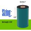 Westinghouse Thermal Transfer Ribbon, 4.33″ x 243′, 0.5″ Core, Premium Wax Resin Enhanced Ink Side Out Wax Ribbon for Thermal Printers, Black, 1 Roll, Compatible with Zebra GC420t, GK420t, GX420t(4.33 IN x 1476 FT (Pack of 24))