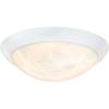 6106600 11-Inch LED Indoor Flush Mount Ceiling Fixture, White Finish with White Alabaster Glass