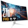 Westinghouse 27 Inch Curved Full HD Gaming Monitor, 200Hz, AMD FreeSync Support, Low Motion Blur, 1500R Curve, 1920 x 1080, for PC Games with Built in Speakers, DisplayPort, 2X HDMI(27 Inch-White)