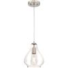 Westinghouse 6102600 Adjustable Mini Pendant, One-Light, Black(Brushed Nickel)