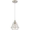 Westinghouse 6105300 Nathaniel One-Light Indoor Mini Pendant, Matte Black Finish with Angled Bell Cage Shade, Oil-Rubbed Bronze(Brushed Nickel)