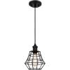 Westinghouse 6105300 Nathaniel One-Light Indoor Mini Pendant, Matte Black Finish with Angled Bell Cage Shade, Oil-Rubbed Bronze(Oil-Rubbed Bronze)