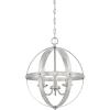Westinghouse 6110400 Stella Mira Three-Light Pendant, Antique Ash(Brushed Nickel)
