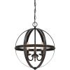 Westinghouse 6110400 Stella Mira Three-Light Pendant, Antique Ash(Oil-Rubbed Bronze)