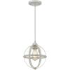 Westinghouse 6110700 Stella Mira Vintage One-Light Indoor Mini Pendant Light Antique Ash Finish, Brushed Nickel(Antique Ash and Brushed Nickel)