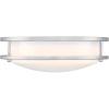 Westinghouse 6112300 Lauderdale Transitional One-Light, 11 Inch 19 Watt Dimmable LED Indoor Flush Mount Fixture Brushed Nickel Finish, White Frosted Shade(Brushed Nickel)