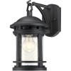 Westinghouse 6114100 Sargut Traditional One-Light Outdoor Wall Light, Textured Black Finish, Clear Seeded Glass