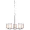 Westinghouse 6115300 Sylvestre Transitional Five-Light Indoor Chandelier, Matte Black Finish, Clear Glass(Brushed Nickel)