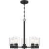 Westinghouse 6115300 Sylvestre Transitional Five-Light Indoor Chandelier, Matte Black Finish, Clear Glass(Matte Black)