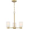 Westinghouse 6115400 Sylvestre Transitional Three-Light Indoor Chandelier, Matte Black Finish, Clear Glass(Brushed Nickel)