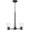 Westinghouse 6115400 Sylvestre Transitional Three-Light Indoor Chandelier, Matte Black Finish, Clear Glass(Matte Black)