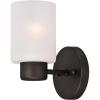Westinghouse 6115500 Sylvestre Transitional One-Light Indoor Wall Light Fixture, Matte Black Finish, Clear Glass(Oil-Rubbed Bronze)