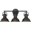 Westinghouse 6116100 Boswell Vintage-Style One-Light Indoor Wall Light Fixture, Oil Rubbed Bronze Finish with Highlights, Frosted Prismatic Acrylic Lens(3-Light)