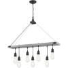 Westinghouse 6116400 Elway Vintage-Style Seven-Light Indoor Chandelier, Antique Ash Finish with Matte Brushed Gun Metal Accents(Antique Ash and Matte Brushed Gunmetal)