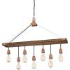 Westinghouse 6116400 Elway Vintage-Style Seven-Light Indoor Chandelier, Antique Ash Finish with Matte Brushed Gun Metal Accents(Barnwood & Copper)