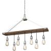 Westinghouse 6116400 Elway Vintage-Style Seven-Light Indoor Chandelier, Antique Ash Finish with Matte Brushed Gun Metal Accents(Barnwood & Galvanized Steel)