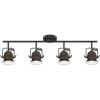 Westinghouse 6116800 Boswell Vintage-Style Four-Light Indoor Track Light Kit, Oil Rubbed Bronze Finish with Highlights,Metal Shades