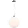 Westinghouse 6119500 Moretti Contemporary One-Light LED Indoor Pendant Light, Brushed Nickel Finish, Frosted Opal Glass