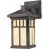 Westinghouse 6120800 Burnham Craftsman-Style One Light Outdoor Wall Fixture, Textured Black Finish, Clear Seeded Glass(Oil-Rubbed Bronze)