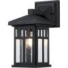 Westinghouse 6120800 Burnham Craftsman-Style One Light Outdoor Wall Fixture, Textured Black Finish, Clear Seeded Glass(Textured Black)