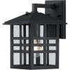 Westinghouse 6123100 Caliste Traditional One Light Outdoor Wall Fixture with Dusk to Dawn Sensor, Black Finish, Clear Glass