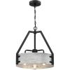 Westinghouse 6126000 Callowhill Craftsman-Style Four Light Indoor Chandelier, Matte Black and Antique Ash Finish(Matte Black)