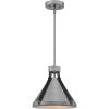 Westinghouse 6128400 Pennsauken Vintage-Style One Light Indoor Pendant, Industrial Steel Finish with Iron Accents