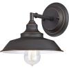 Westinghouse 6129100 Iron Hill Vintage-Style One Light Wall Fixture, Brushed Nickel Finish, Clear Glass(Oil Rubbed Bronze / White)