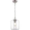 Westinghouse 6130000 Judd Transitional One Light Indoor Mini Pendant, Brushed Nickel Finish, Clear Glass