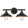 Westinghouse 6132900 Iron Hill Vintage-Style Two Light LED Indoor Wall Fixture, Oil Rubbed Bronze Finish with Highlights(Oil-Rubbed Bronze)