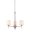Westinghouse 6225700 Parker Mews Two-Light Indoor Semi-Flush Ceiling Fixture, Nickel,White(3-Light Chandelier)